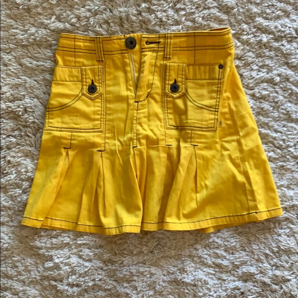 Vero Moda bright yellow mini skirt with pockets